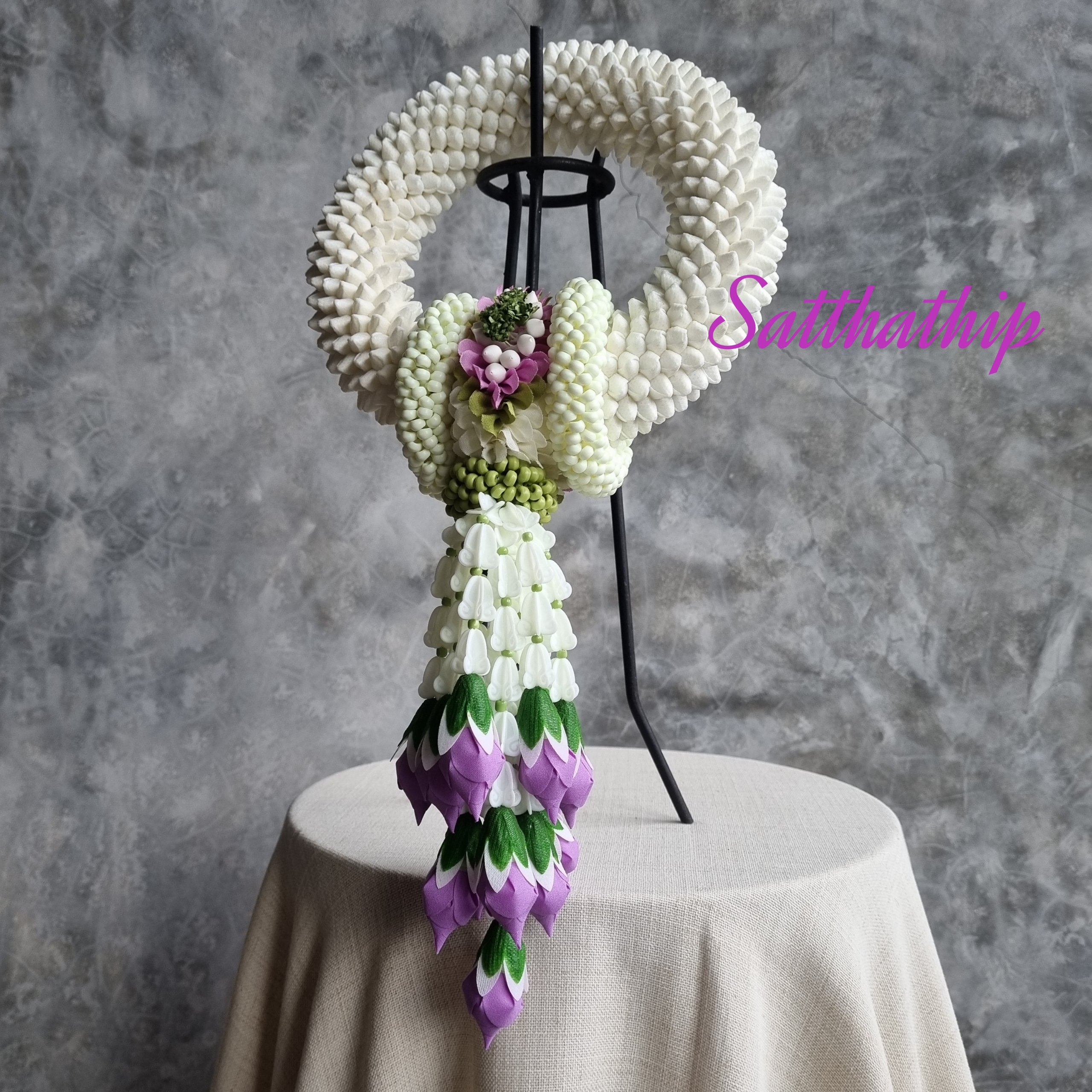 พวงมาลัยดอกพุด - พวงมาลัยดอกพุดประดิษฐ์ - พวงมาลัยประดิษฐ์