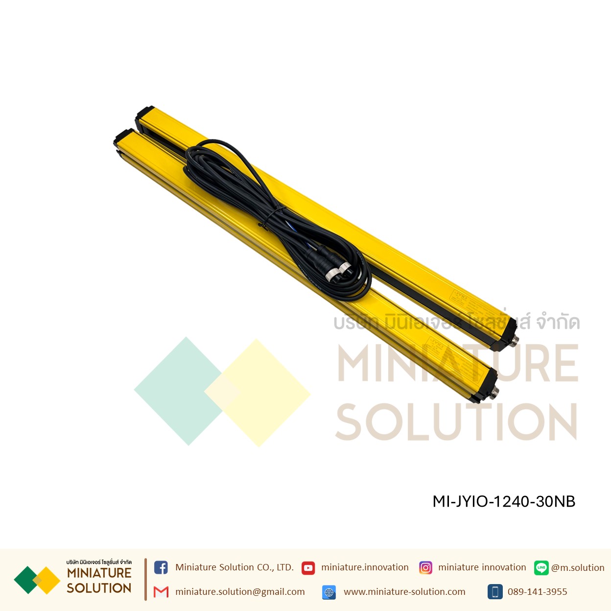 ม่านแสงนิรภัย Sensor Switch Safety Grating Security Device DC24V ระยะ 3 เมตร ลำแสง 4/6/10/12 ระยะห่าง 40 มม.