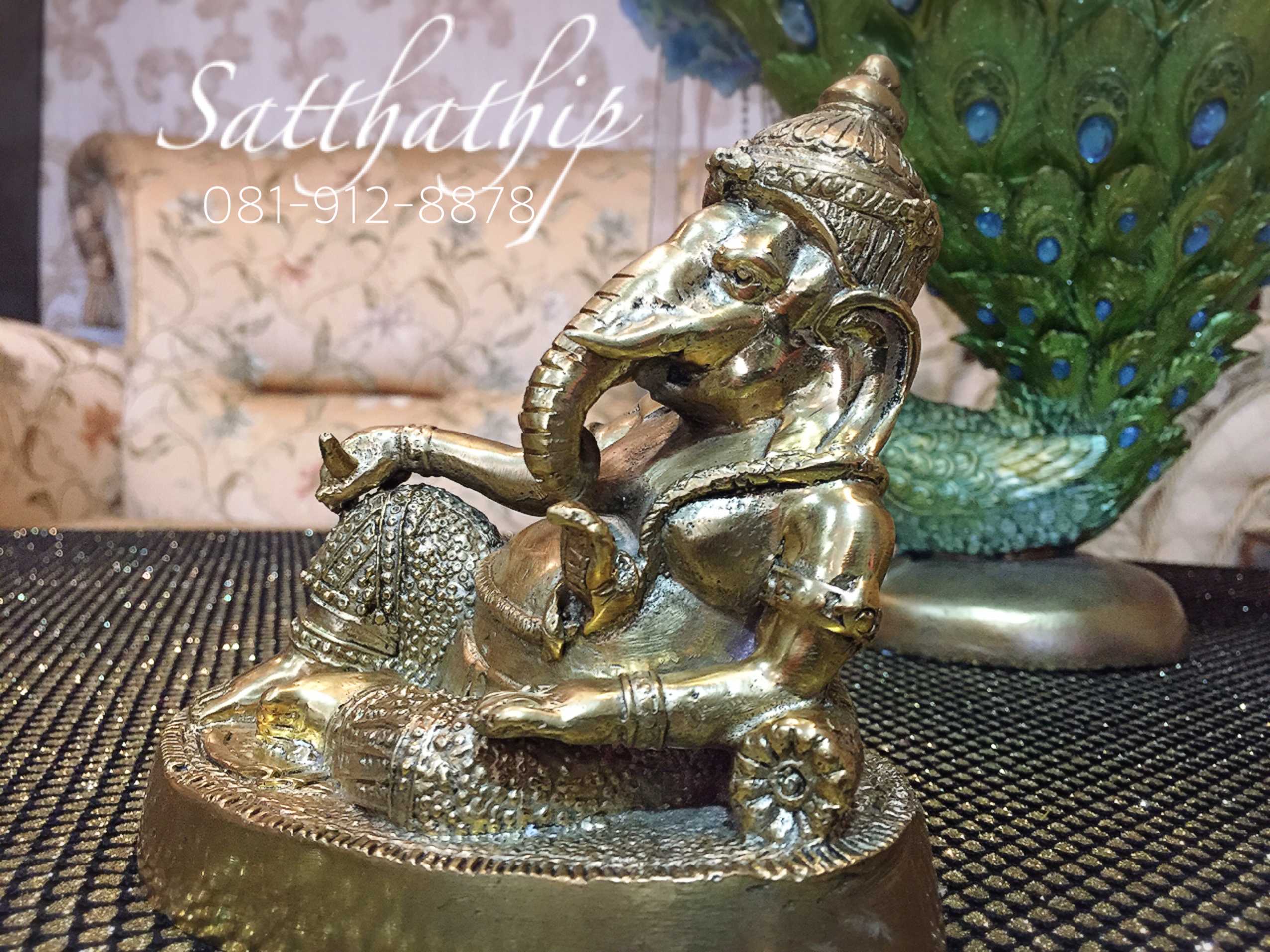 พระพิฆเนศ ปางเสวยสุข (ทองเหลือง) - Ganesha: Lord of Success