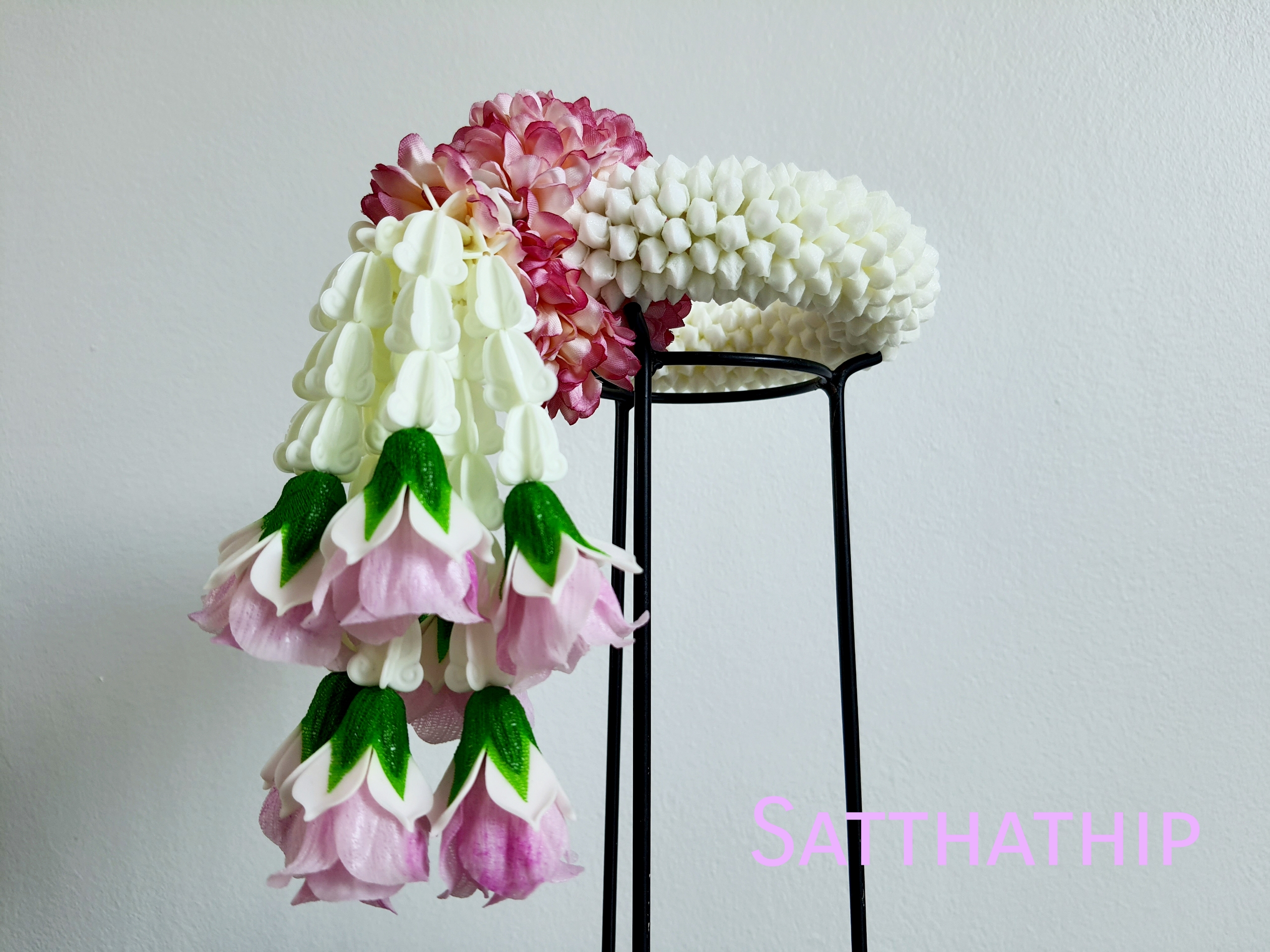 พวงมาลัยดอกพุดประดิษฐ์ - พวงมาลัยประดิษฐ์ - Artificial Garland