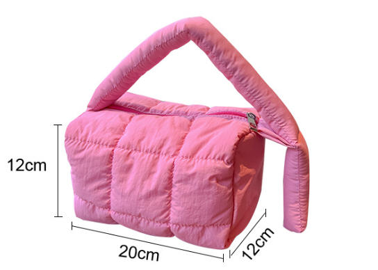 กระเป๋าใส่เครื่องสำอาง,กระเป๋าบุนวม,กระเป๋าสำหรับผู้หญิง,ขนาด18.5*12*12cm