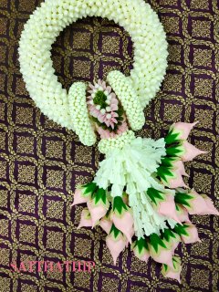 พวงมาลัยดอกพุด - พวงมาลัยดอกพุดประดิษฐ์ - พวงมาลัยประดิษฐ์