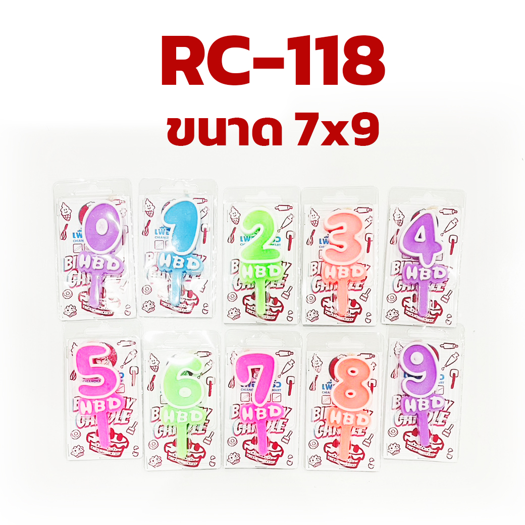 เทียนวันเกิด ตัวเลขกลิตเตอร์วิ้ง เลข 0-9 RC118/RC125