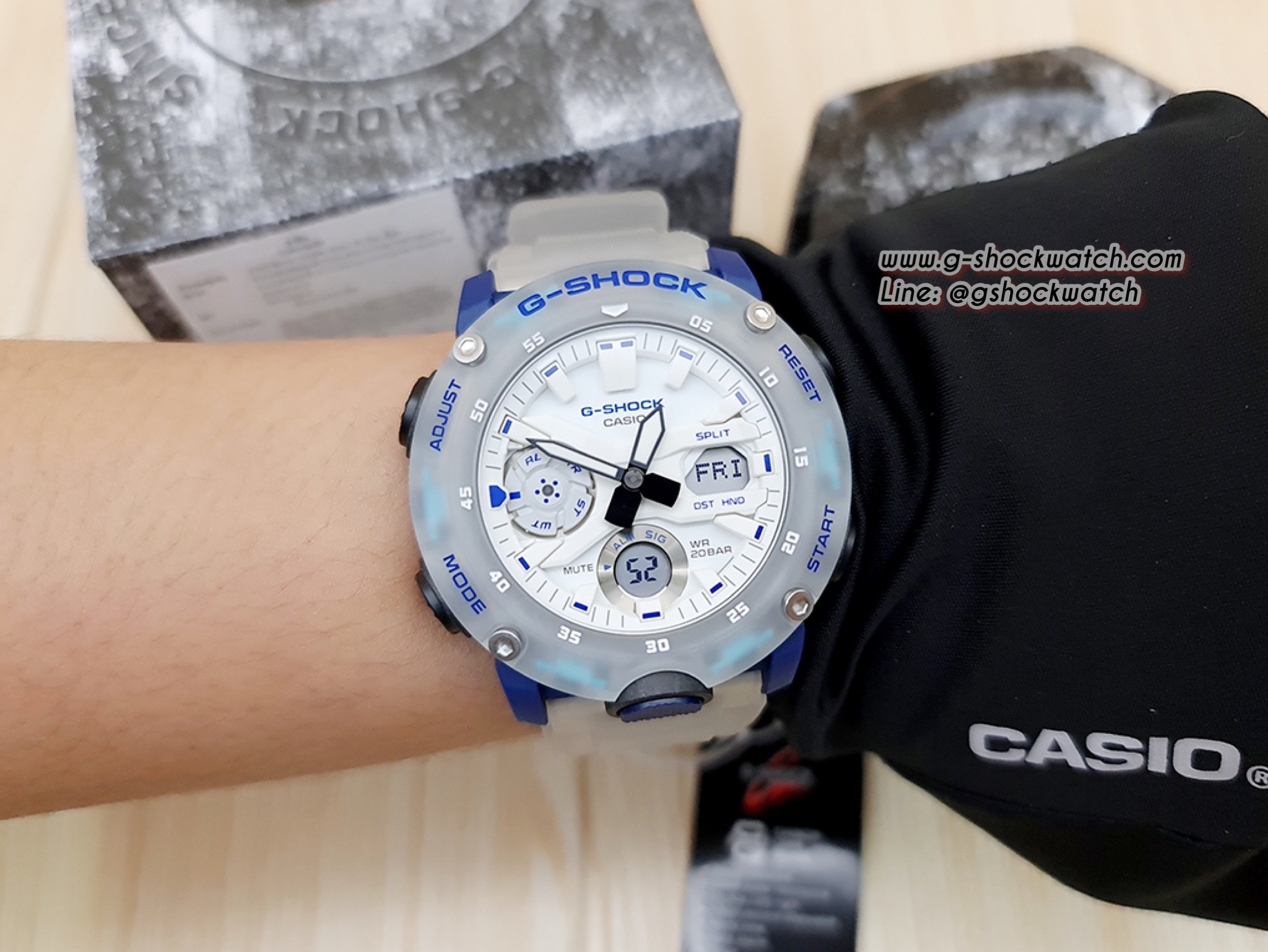 CASIO G-SHOCK นาฬิกาข้อมือ นาฬิกากันน้ำ นาฬิกาของแท้ ประกันศูนย์ CMG 1 ปี รุ่น GA-2000HC-7A