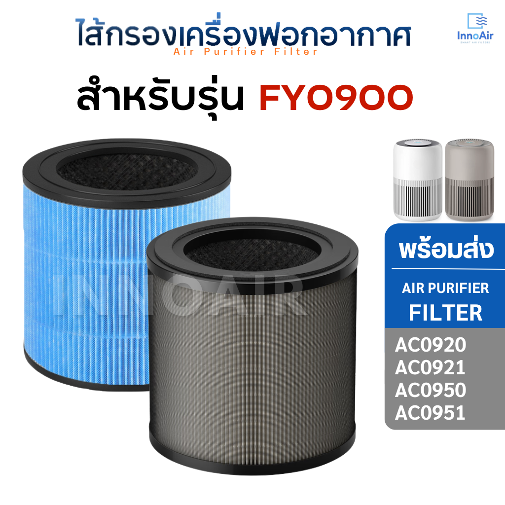 Philips ไส้กรองอากาศ สำหรับ AC0920 AC0921 AC0950 AC0951 HEPA Filter FY0900 Air Purifier เครื่องฟอกอากาศ ฟิลิปส์ สำเนา