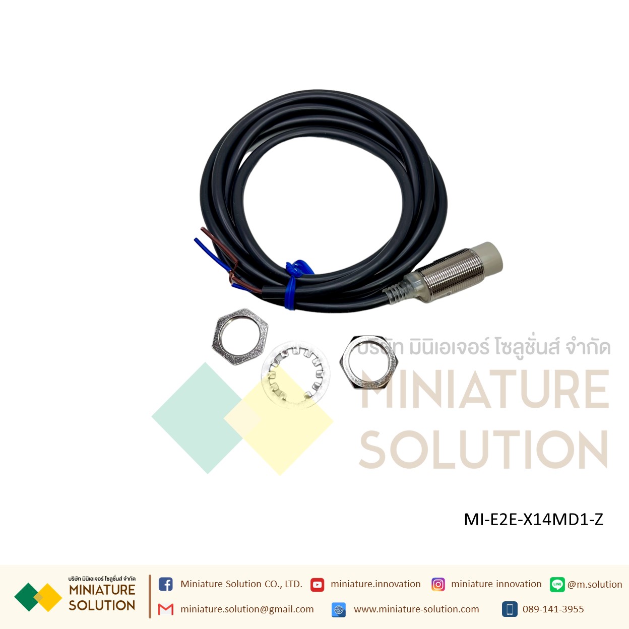 OMRON Proximity Sensor เซ็นเซอร์จับโลหะ ระยะจับ 2/10/14 มิล SIZE 8/18mm/M8 ไฟเลี้ยง 12-24 VDC PNP/NPN-NO
