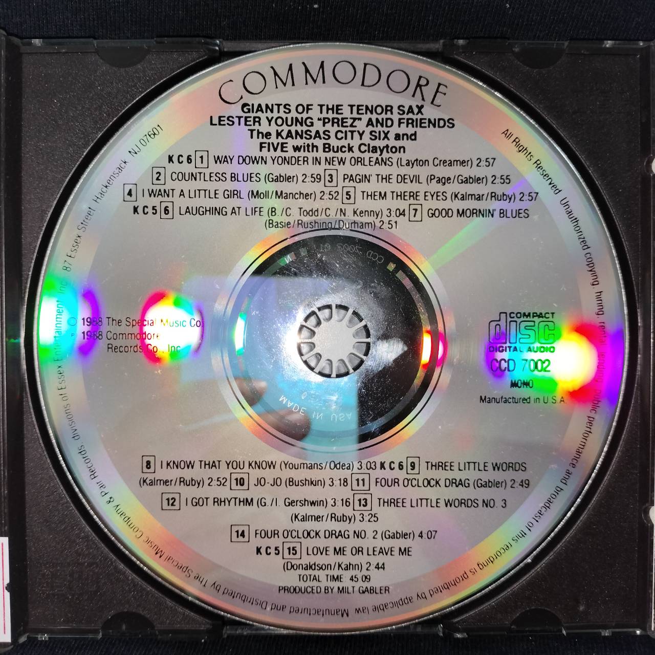 Various – Lester "Prez" Young & Friends (Giants Of The Tenor Sax (1938-1944)) / USA / แผ่นดี