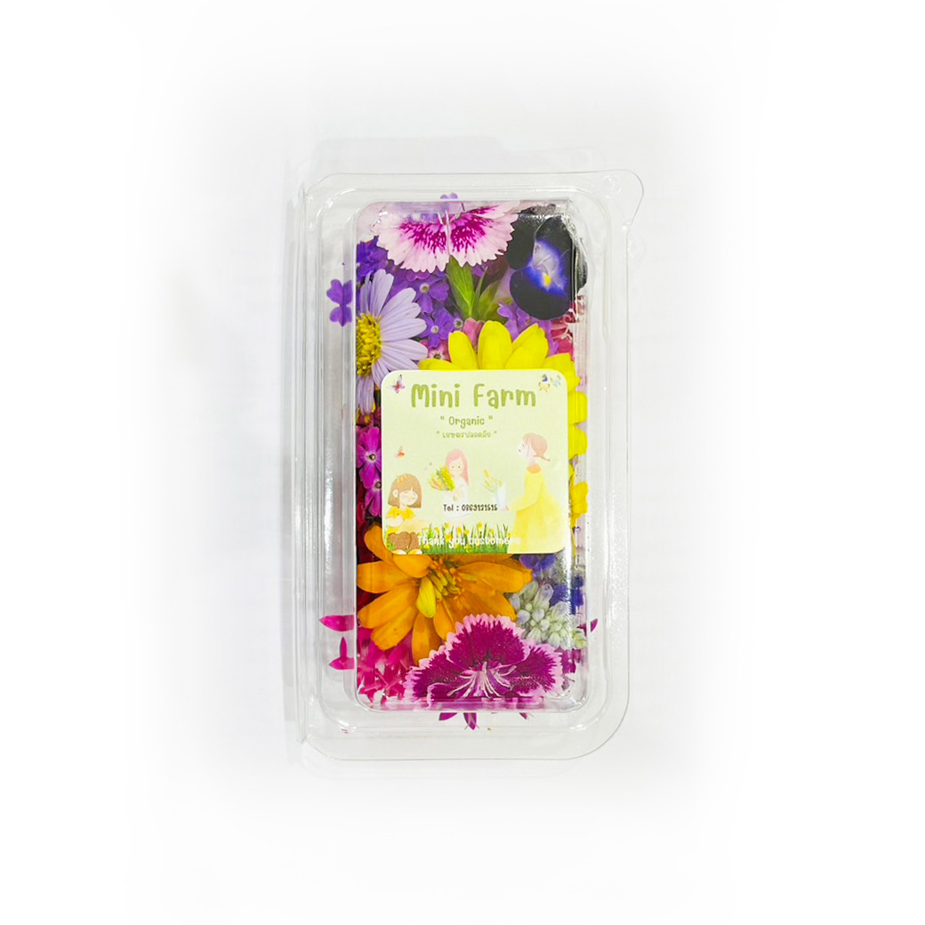 (ขนาดใหม่) ดอกไม้ทานได้ คละประเภท ออร์แกนิค (แช่เย็น) Organic Assorted Edible Flowers 25 g. (สินค้าแช่เย็น)(08-7914)