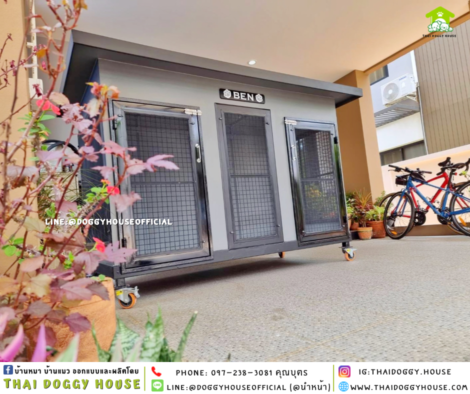 บ้านหมา แบบบ้าน 𝑩𝑶𝑿 𝑺𝑻𝒀𝑳𝑬 แบ่ง 𝟐ห้อง