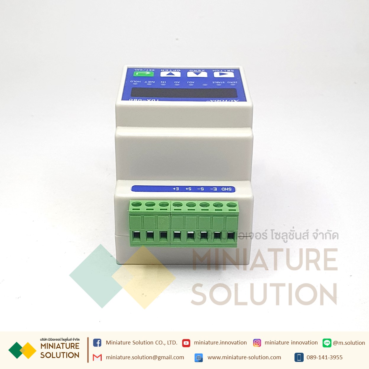 โมดูลแสดงผลน้ำหนัก แบบเกาะราง มี Modbus RS485 หน้าจอวัดน้ำหนัก TDA-08A/TDA-08B/TDA-08C