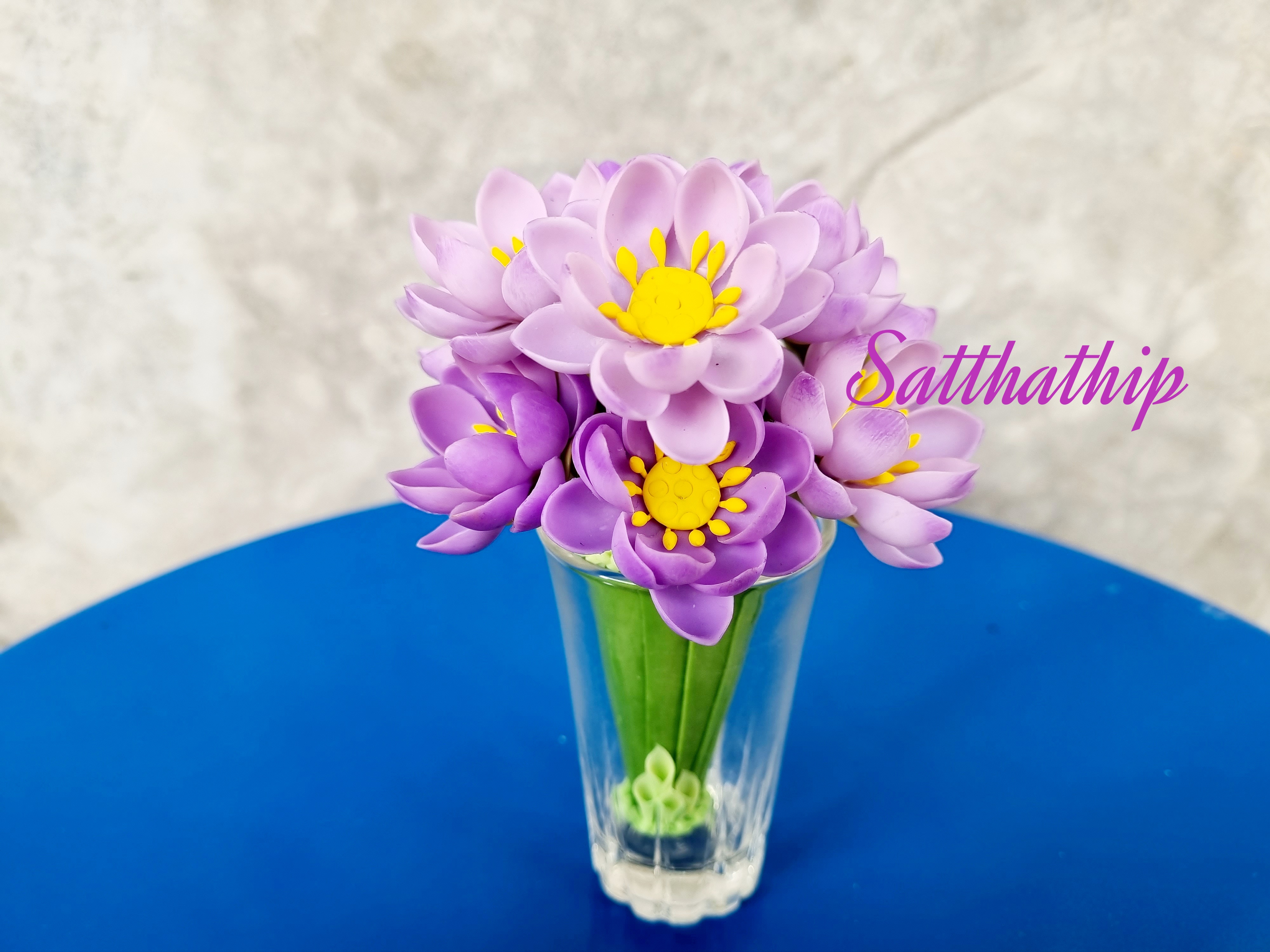 กรวยดอกบัว ประดิษฐ์จากดิน