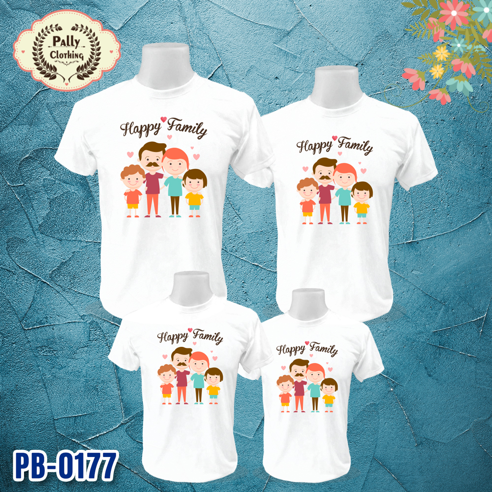 เสื้อครอบครัว PB-0177 ลาย Happy Family