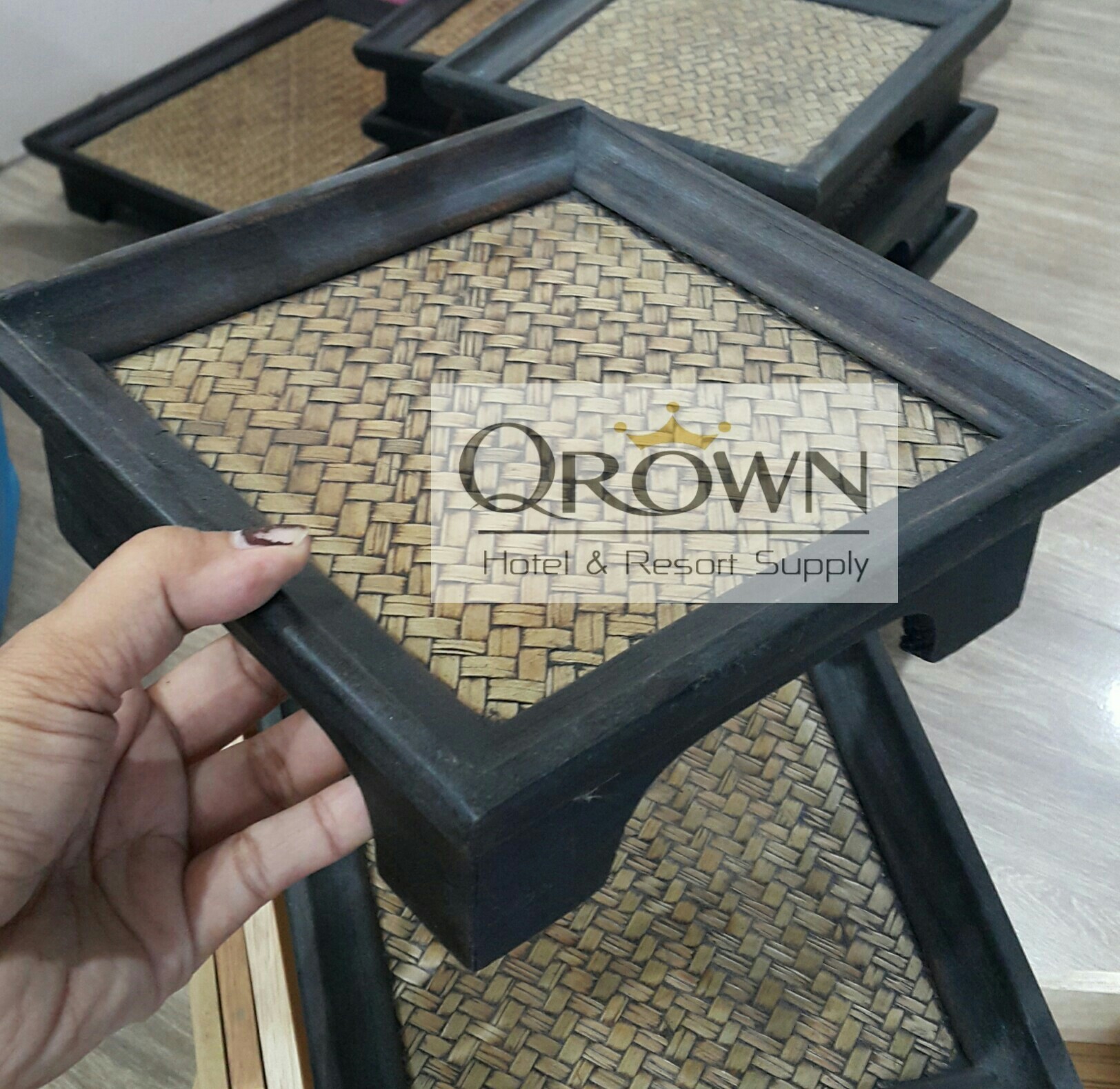 ถาดไม้ไผ่สาน ถาดไม้สาน มี 4 Size (Size S - 8*11 นิ้ว)