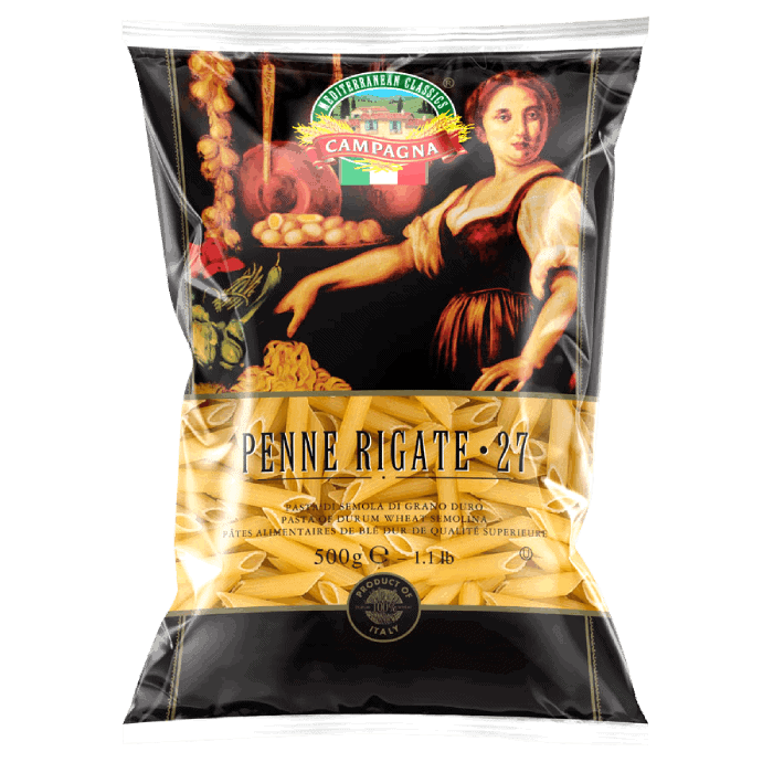 Penne Rigate เบอร์27 ตรา Campagna ขนาด 500 g. (05-2918)