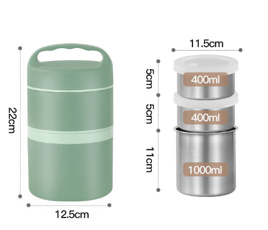 กล่องข้าว,กล่องใส่อาหารสแตนเลส,กล่องใส่ข้าวสแตนเลส,1ชั้น,2ชั้น