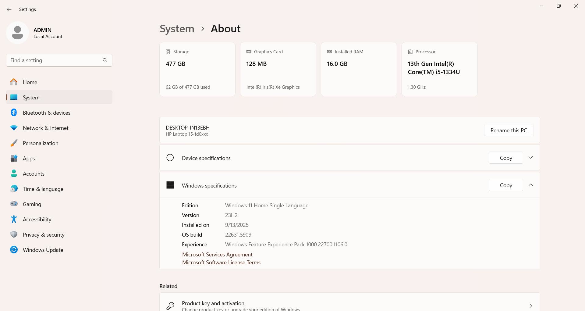 HP 15-FD0342TU (Silver)