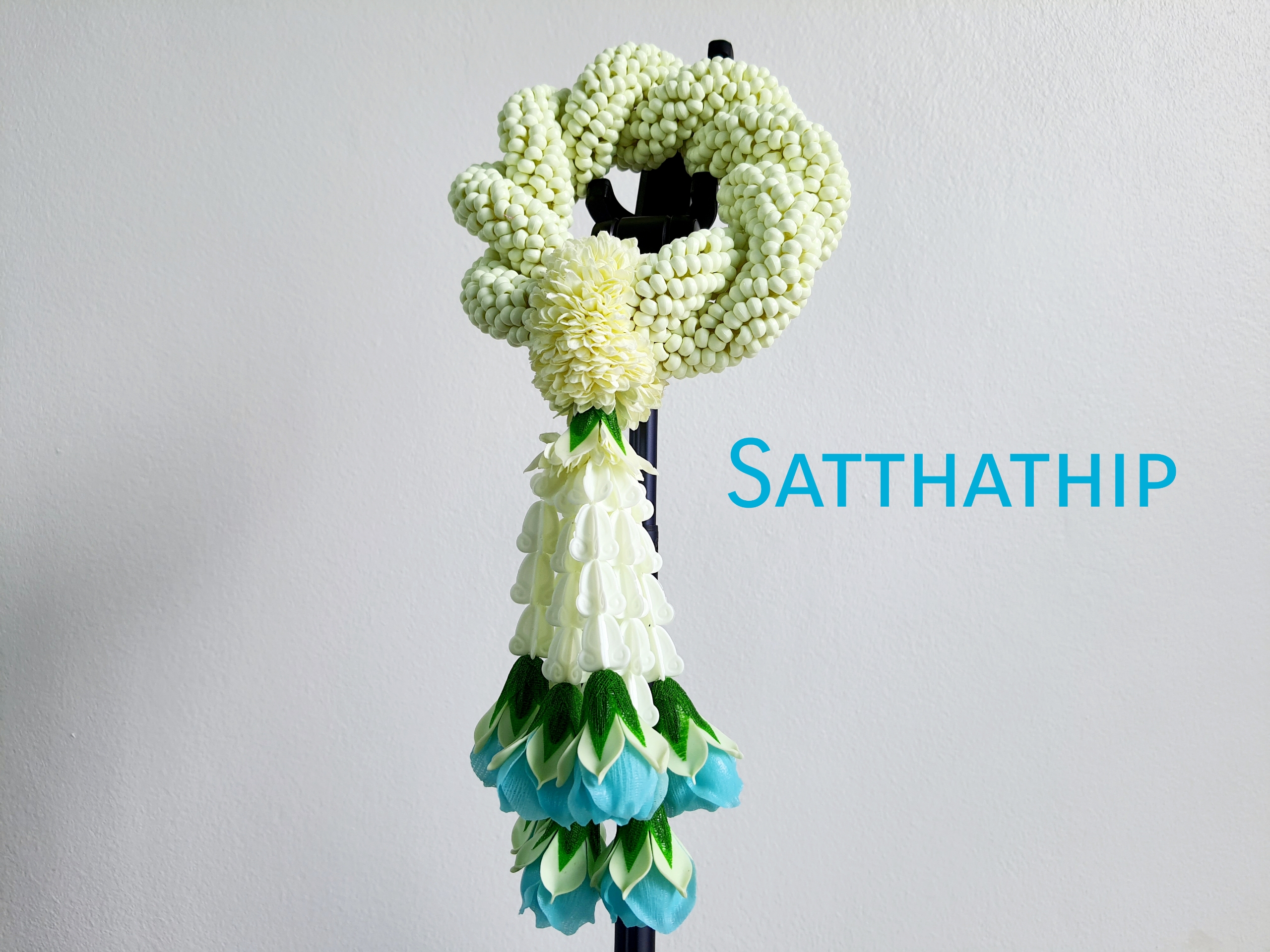 พวงมาลัยดอกรัก - พวงมาลัยดอกรักเกลียว - พวงมาลัยดอกรักเกลียวประดิษฐ์