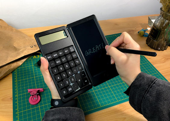เครื่องคิดเลข2in1,เครื่องคิดเลขพร้อมกระดาน LCD,เครื่องคิดเลขเขียนได้,สามารถจดบันทึกได้