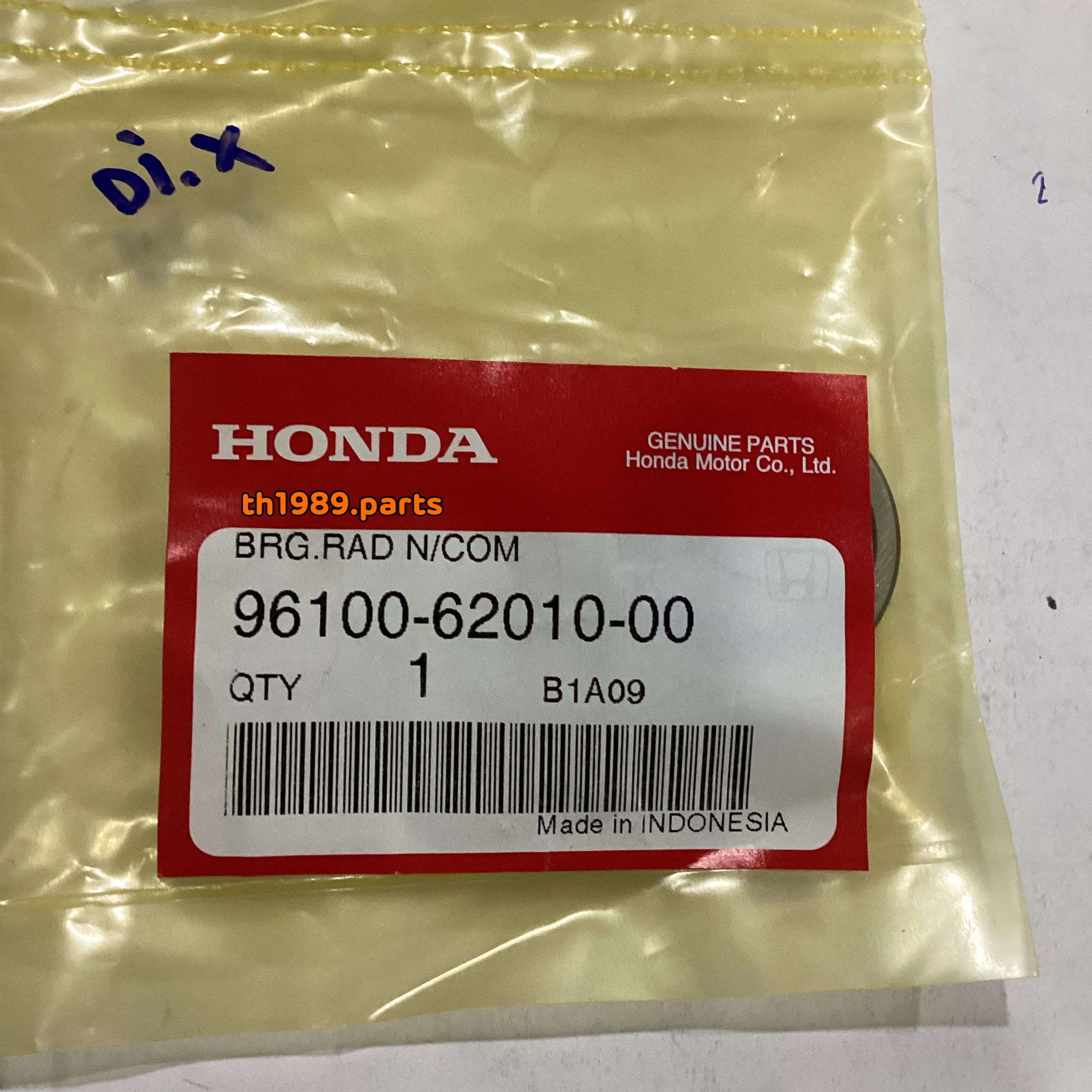 96100-62010-00 ลูกปืนตลับ, 6201 ลูกปืนแกนเกียร์ เบอร์ 6201 WAVE110i WAVE125R SPACYi DREAM110i อะไหล่แท้ HONDA