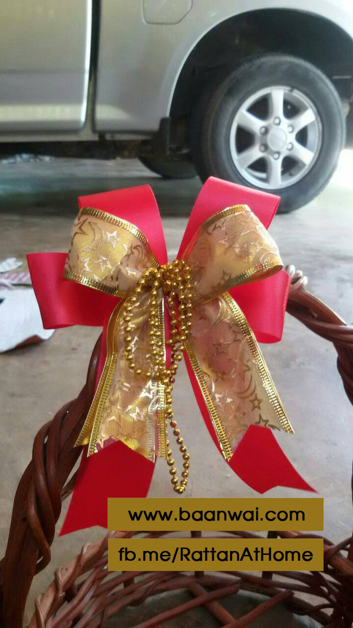 "งานตัวอย่าง" รับทำโบว์ติดกระเช้า โบว์ติดของชำร่วย โบว์ของขวัญ โบว์รางวัล โบว์ประกวด โบว์ติดรางวัล