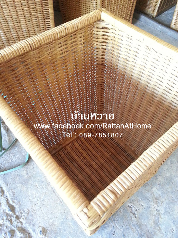 ตัวอย่างตะกร้าผ้า หวายแท้ ถังหวายใส่ผ้า ตะกร้าผ้าซัก