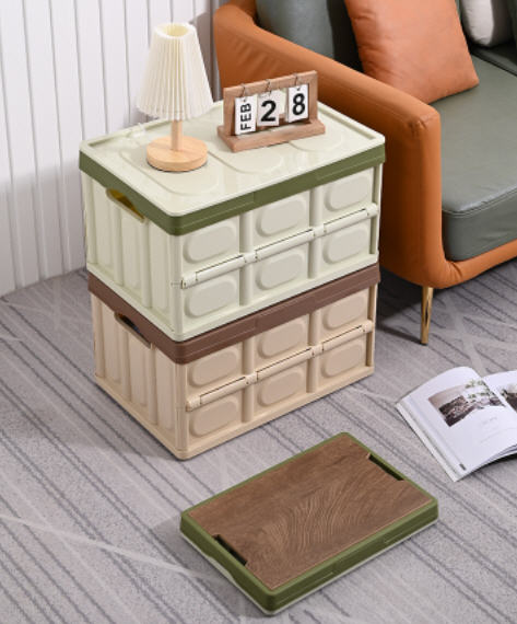 กล่องพับได้พร้อมฝาไม้,กล่องพับได้,กล่องอเนกประสงค์,กล่องเก็บของ,ขนาด42*29*23cm,ขนาด52*36*29cm