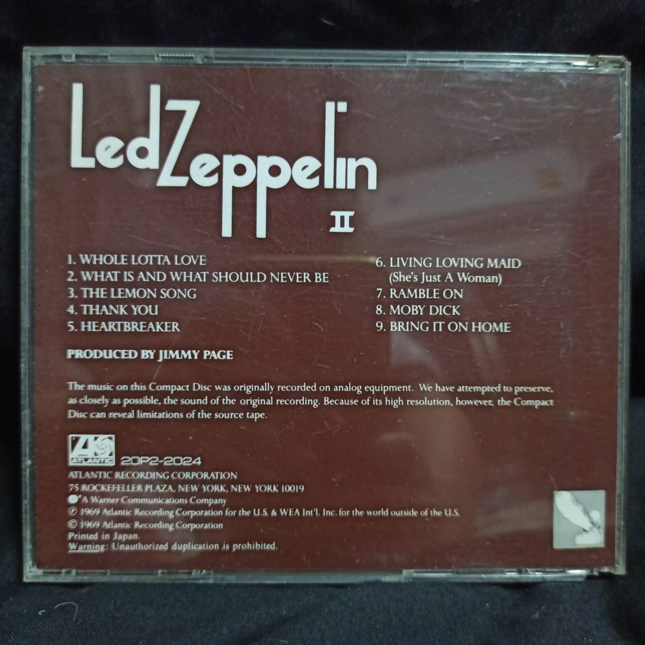 Led Zeppelin – Led Zeppelin II / JAPAN / ฝากล่องหัก / มีรอยบ้าง