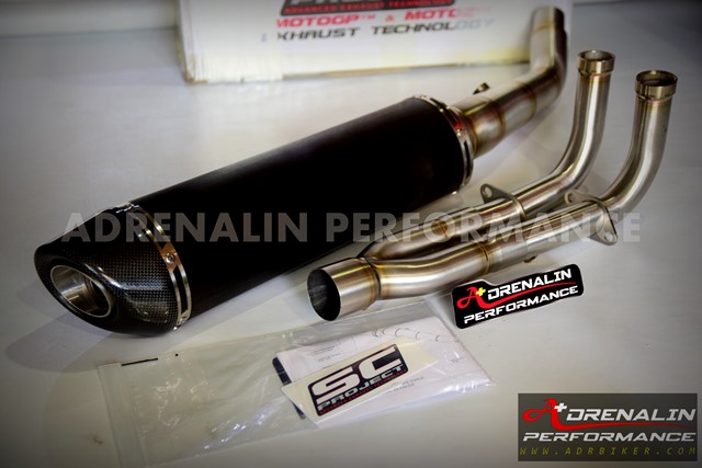ท่อ SC Project รุ่น Full System 2-1 With Oval Silencer สำหรับ TMax 530 \'12-16 (For Exhibition only)