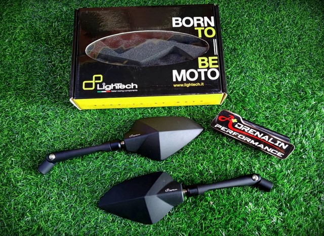 กระจกข้าง Lightech รุ่น sport กระจกสีฟ้าแบบตัดแสง