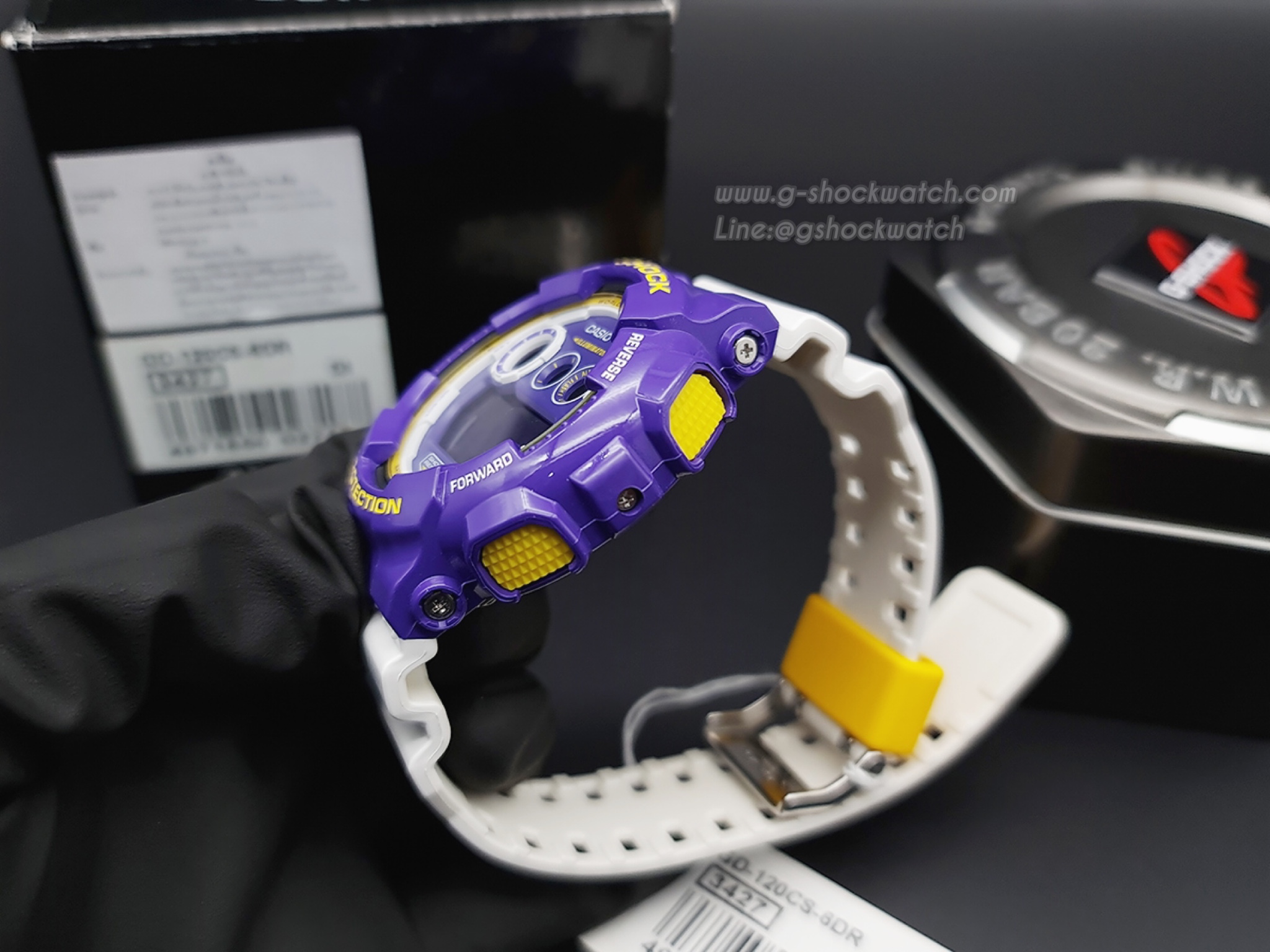 CASIO G-SHOCK นาฬิกาข้อมือ นาฬิกากันน้ำ นาฬิกาของแท้ ประกันศูนย์ CMG 1 ปี รุ่น GD-120CS-6D
