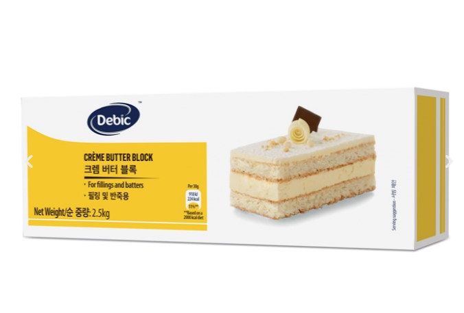 Debic Creme Butter Block Unsalted 82 % 2.5 Kg. เดบิค เคร็มบัตเตอร์บล็อก ชนิดจืด 82% 2.5 กก. (02-8256)