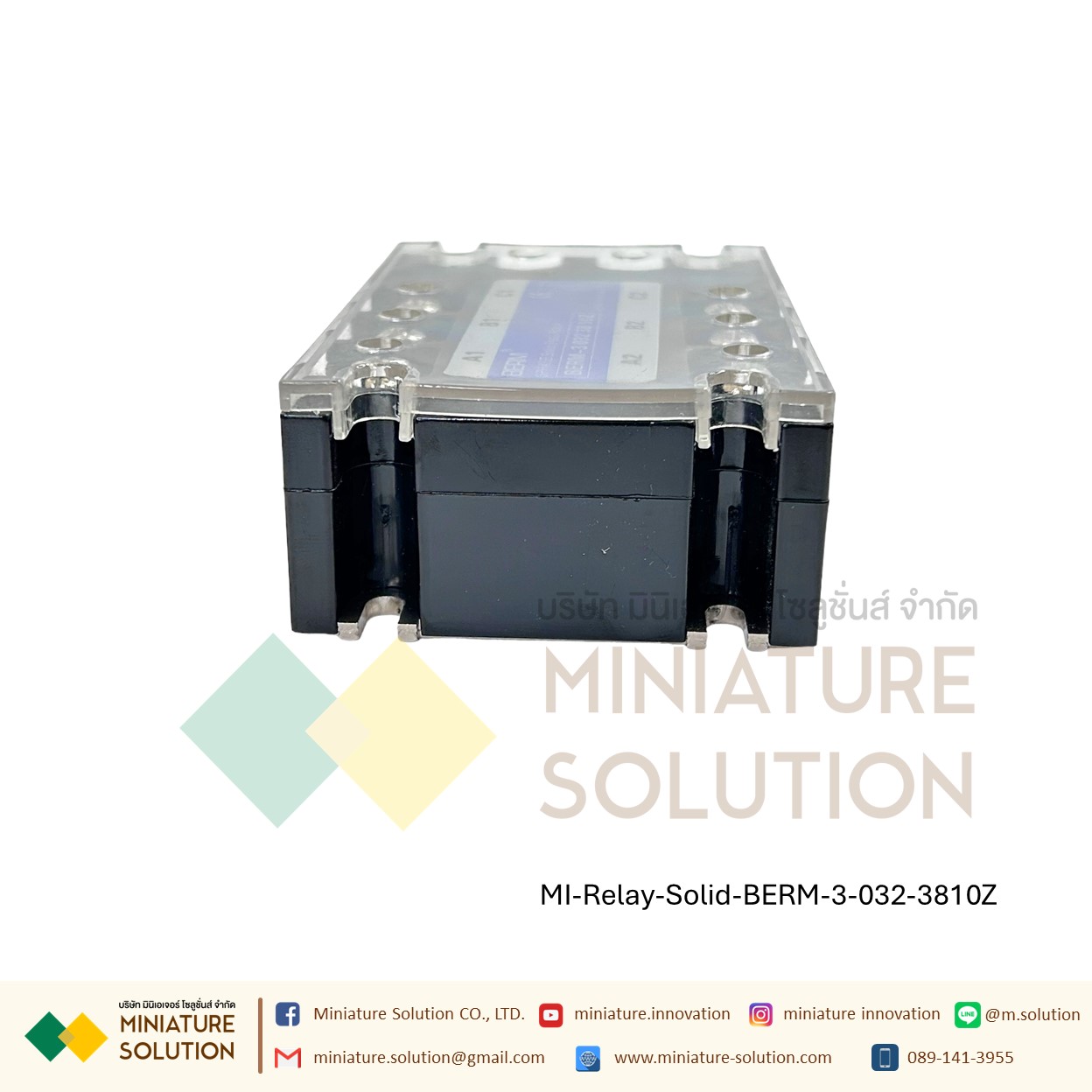 โซลิดสเตตรีเลย์ ไฟ 3 เฟส Three-phase solid state relay BERM-3 032 3840Z 25 40A 60A 80A 100A 200A SSR DC control 4~32 VDC