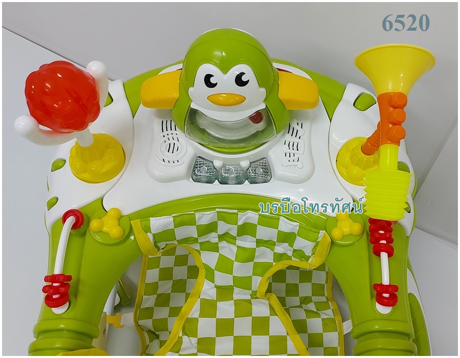 รถหัดเดินเด็ก รถวงกลมหัดเดินคันใหญ่ มีดนตรี ปรับระดับได้ มีด้ามเข็น มีร่ม