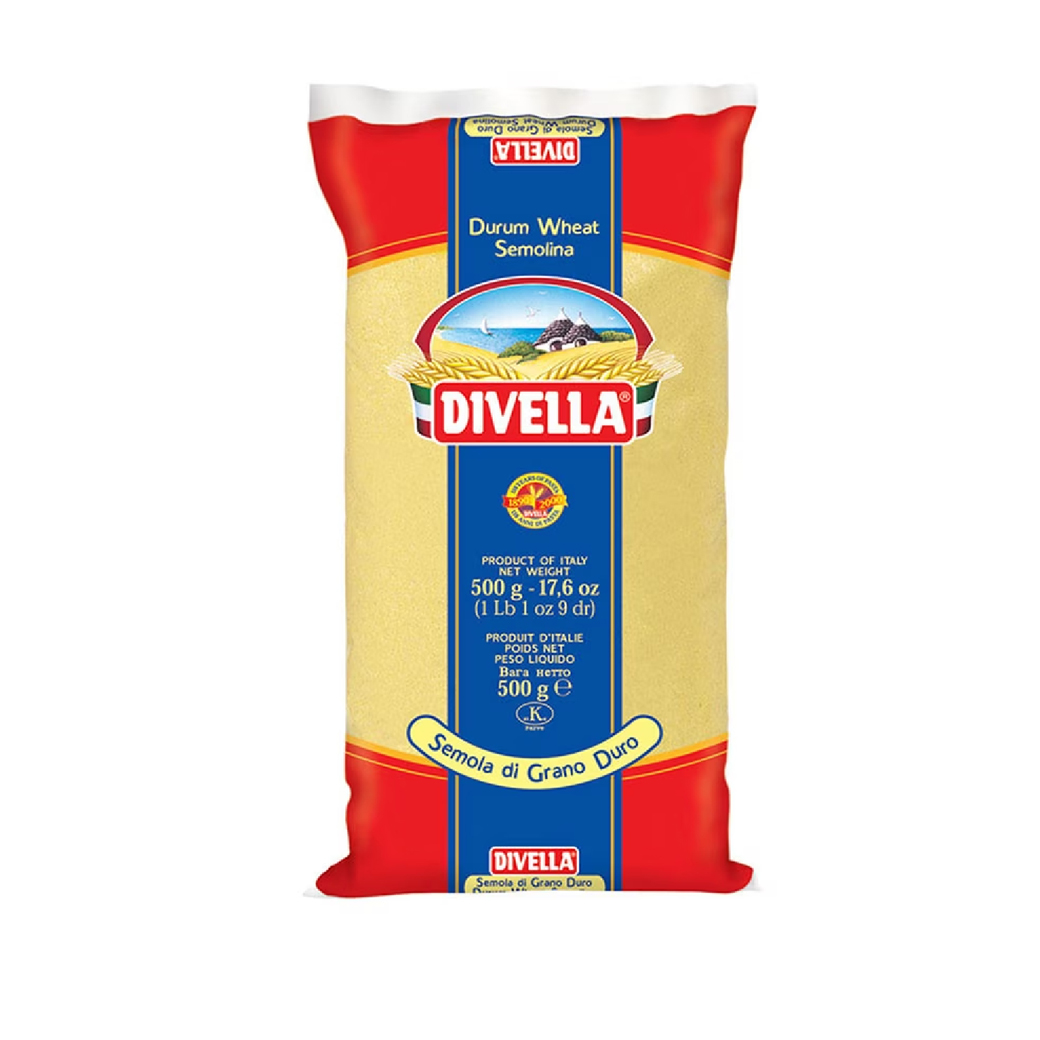 Divella Durum Wheat Semolina ดีเวลล่า แป้งดูรุมเซโมลินา 500 g. (05-9040)