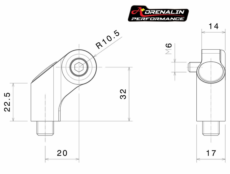 อแดปเตอร์ สำหรับกระจกมองหลัง rizoma ราคาข้างละ