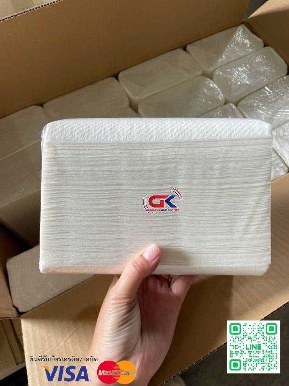 GK กระดาษเช็ดมือ L-Fold แบบดึงทีละแผ่น