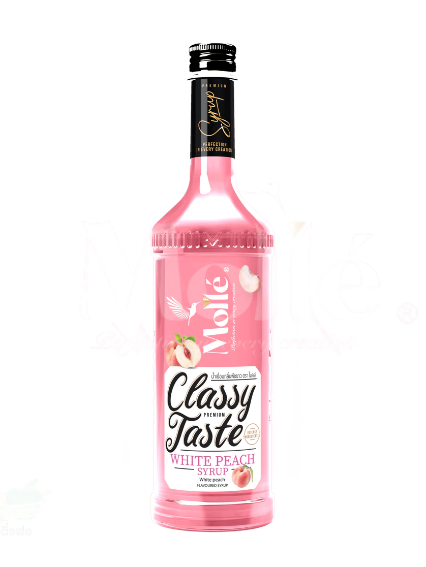 Molle White Peach Syrup โมลเล่ น้ำเชื่อมกลิ่นพีชขาว 710 ml. (05-9148)