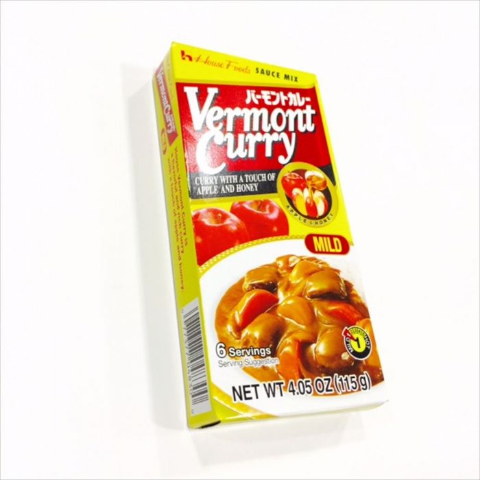 Vermont Curry เครื่องแกงกระหรี่ก้อน ชนิดเผ็ดกลาง ตราเฮาส์ 115 กรัม House Vermont Curry Mild 115 g. (05-4145)