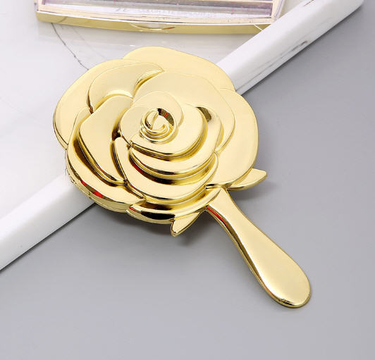 กระจกด้ามจับ,กระจก,กระจกพกพา,กระจกรูปดอกไม้