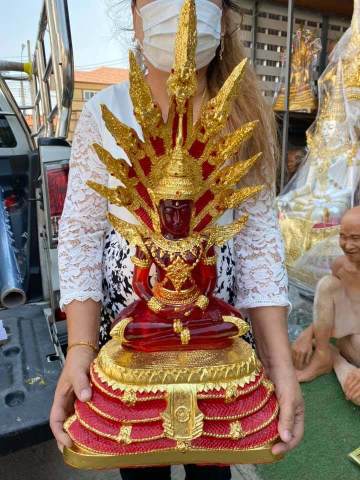 พระเเก้วนาคปรก สูง 27 นิ้ว สีประจำวัน