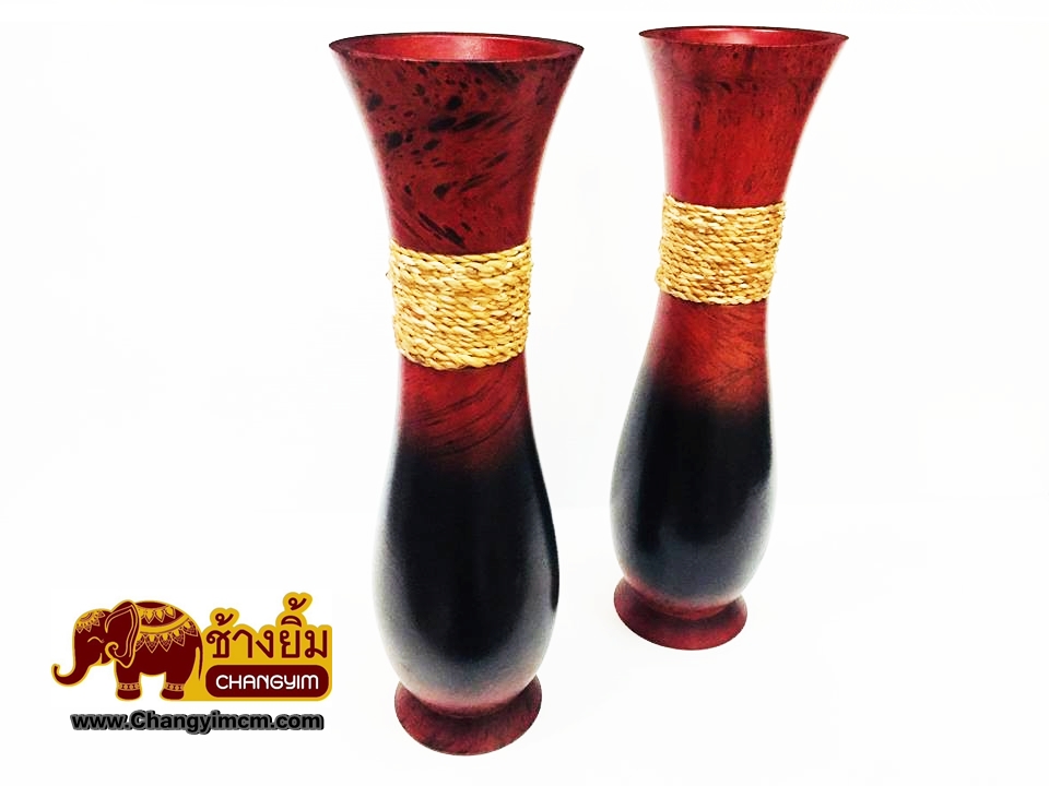 แจกันโค้ง สูง 14 นิ้ว ( คาดเชือก )