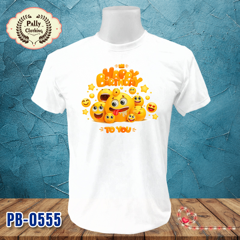 เสื้อวันเกิด PB-0555 ลาย HAPPY BiRTHDAY TO YOU