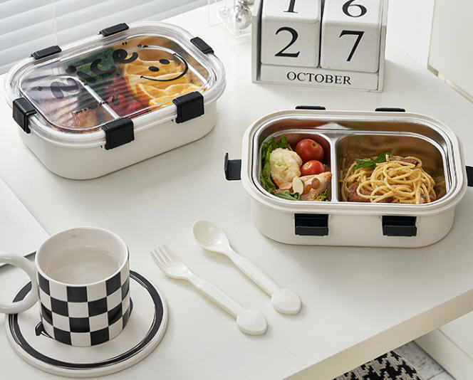 รับผลิต,กล่องข้าวสแตนเลส,กล่องใส่อาหาร,กล่องใส่ข้าวพร้อมช้อนส้อมพลาสติก,สกรีนโลโก้