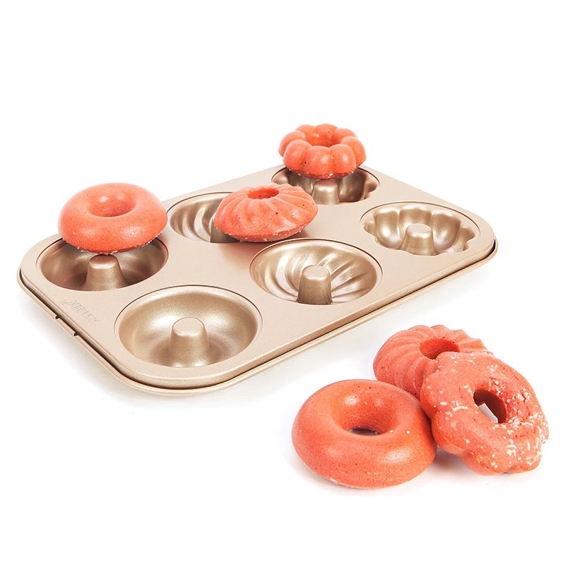Chef Made WK 9226- 6 cup non stick Donut Pan พิมพ์โดนัท 6 ช่อง (11-8163)