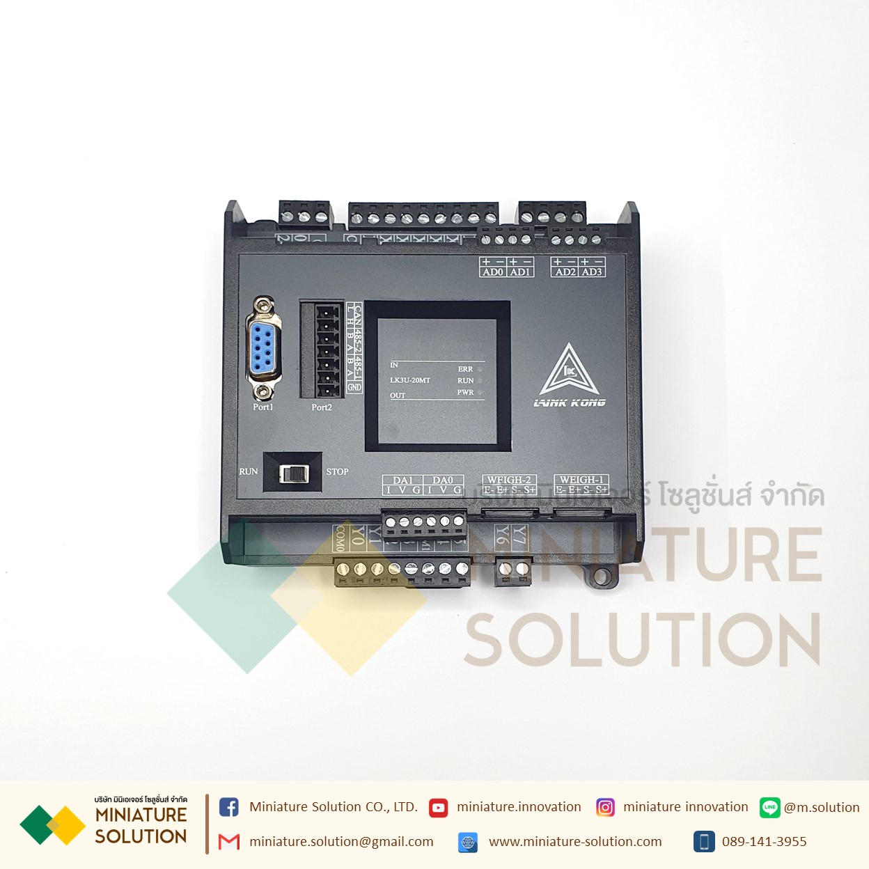 PLC LK3U-20MT-4AD-2DA MITSU GXWork