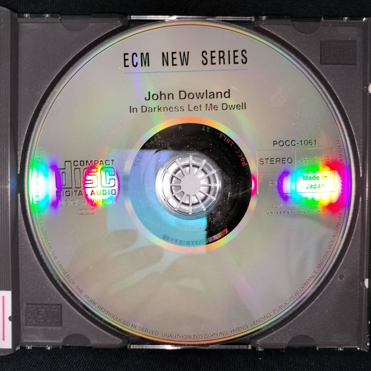 John Dowland – In Darkness Let Me Dwell / JAPAN / ค่าย ECM / แผ่นดี / มี Obi