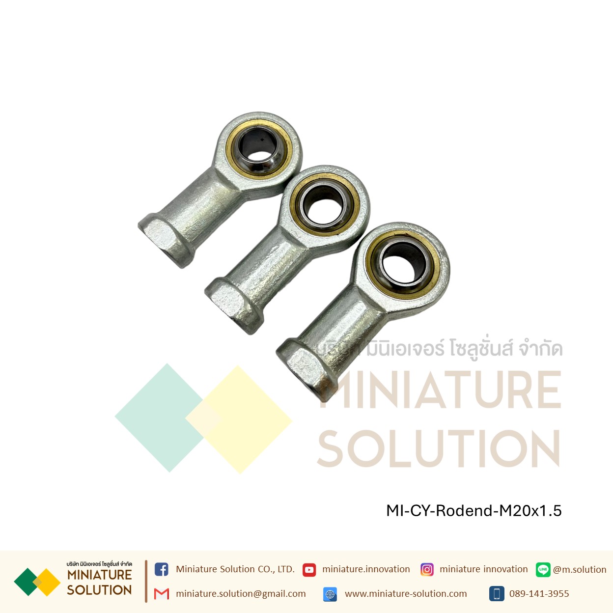 ลูกปืนตาเหลือก Mini Air Cylinder Female Thread Fisheye ก้านเชื่อมต่อแบริ่ง M5x0.8 M6x1 M8x1.25 M10x1.25 M12x1.25 M14x1.5M16x1.5 M18x1.5 M20x1.5 M27x2