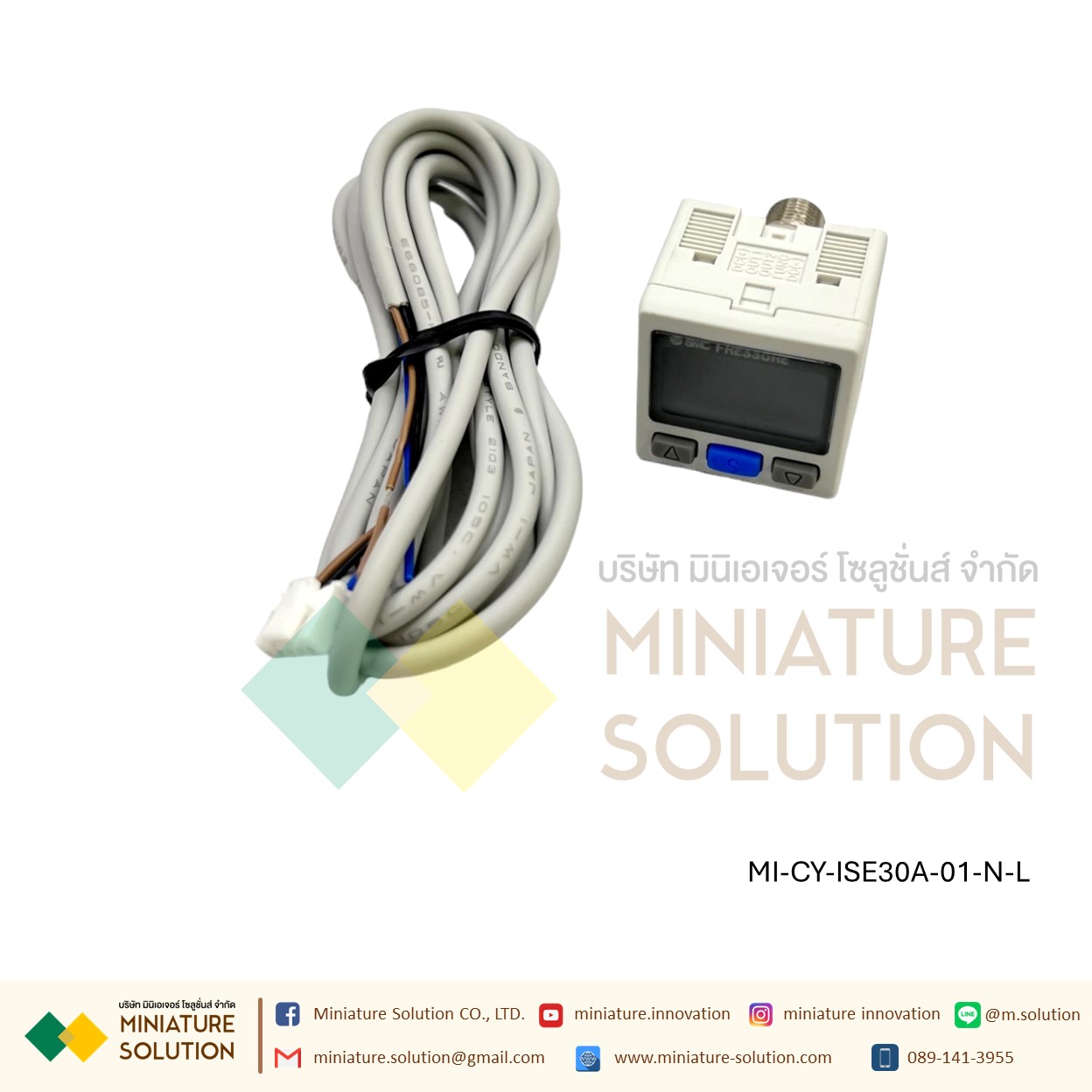 เครื่องวัดความดันดิจิทัล Pressure Switch Original genuine ISE30A-01-N-L positive pressure ZSE30AF-01-N-L mixing pressure