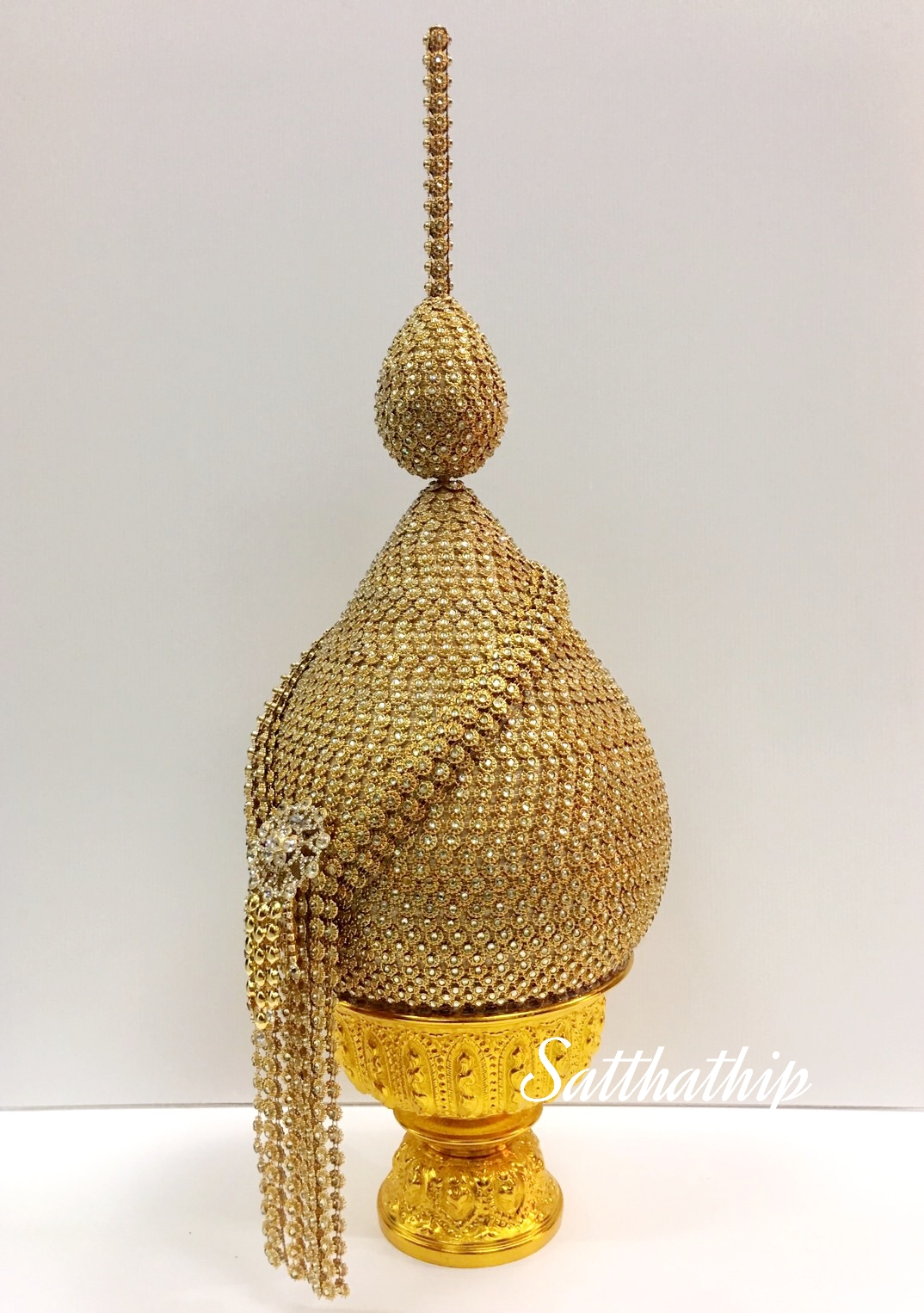 พานอลูมิเนียม l พานพุ่ม - พานพุ่มสักการะ - พานพุ่มเงินทอง - พานพุ่มนพเก้า [9 นิ้ว/ 4,800บาท/คู่]