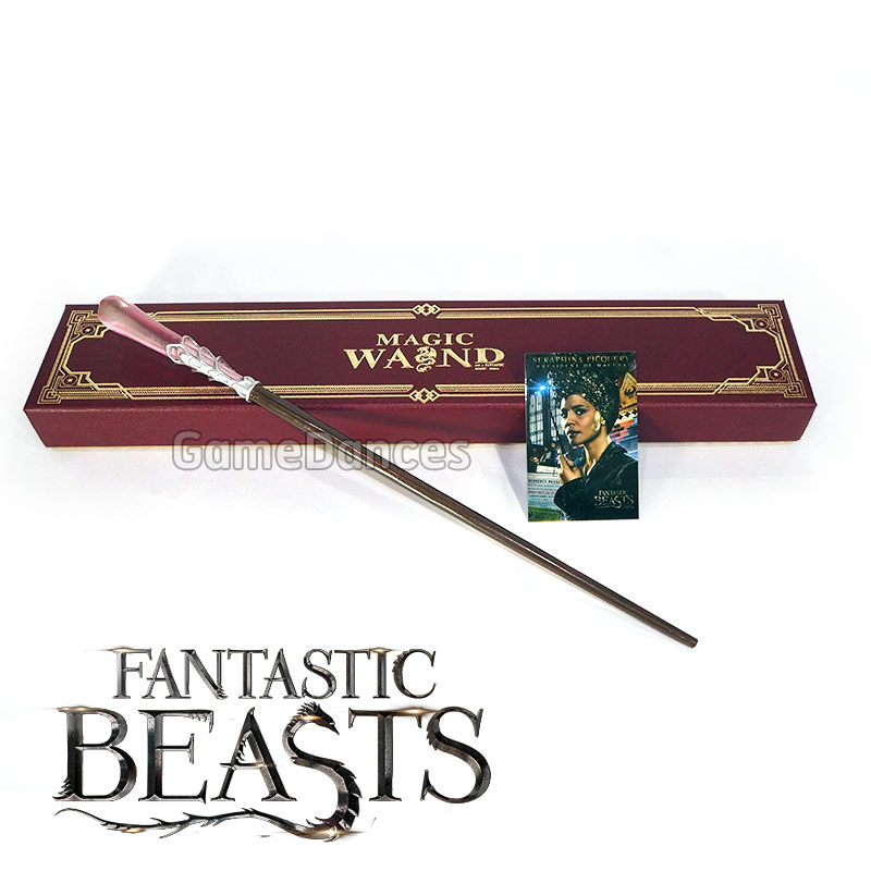 ไม้กายสิทธิ์ Fantastic Beasts เซราฟิน่า พิกเคอรี แกนเหล็ก ไม่มีไฟ กล่องริบบิ้น สีดำ